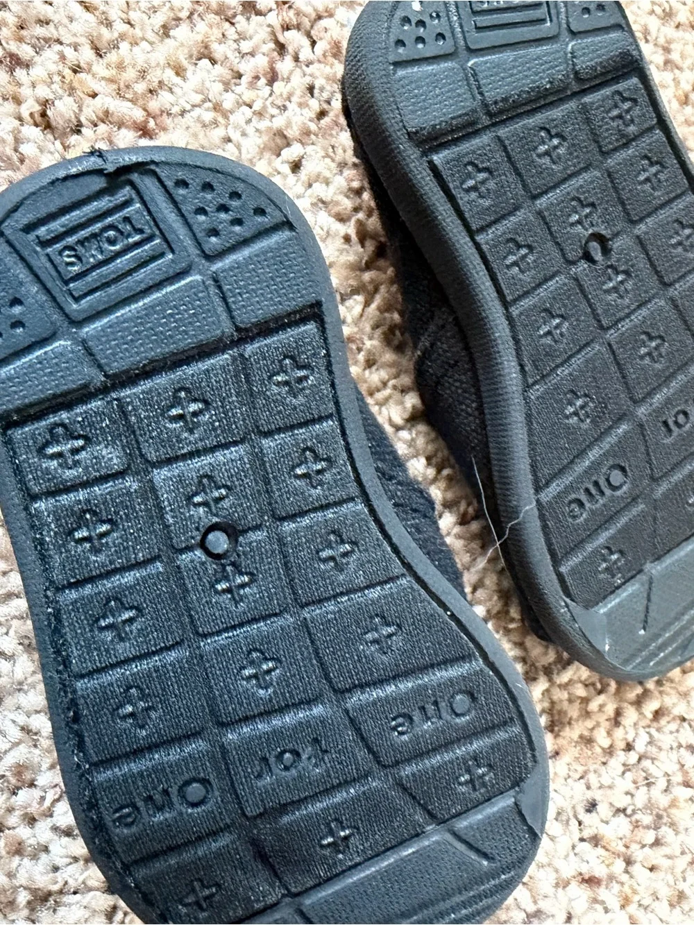 Toms Black Kids Slip-On Canvas Shoes